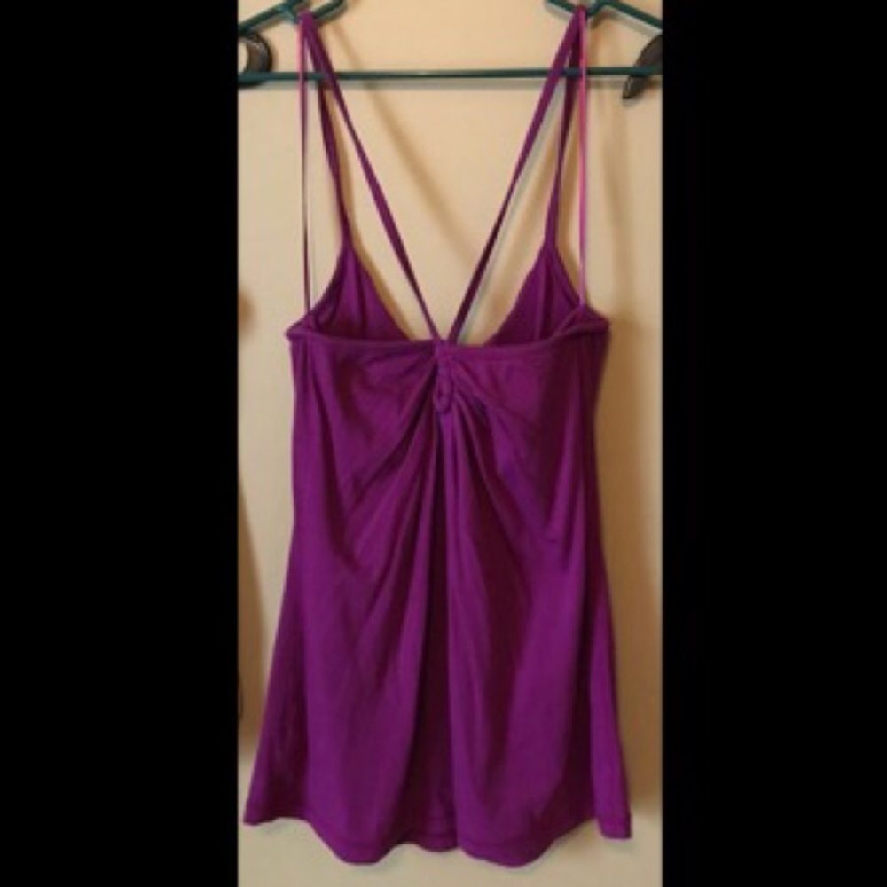 American Eagle Outfitters purple criss cross tank